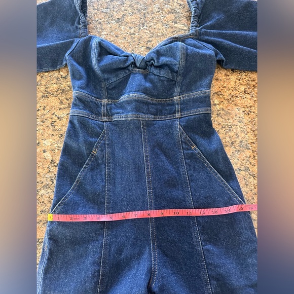 FARM Rio Denim Jumpsuit - Picture 10 of 12